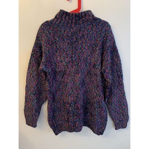 Vintage Express Tricot Women's Sweater Rainbow Lambs Wool Blend Size M Mock Neck - Picture 7 of 14